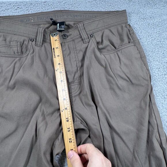 Prana Pants Mens 34x32 Brown Brion Slim Fit Stretch Hiking Nylon Outdoors - Picture 7 of 11